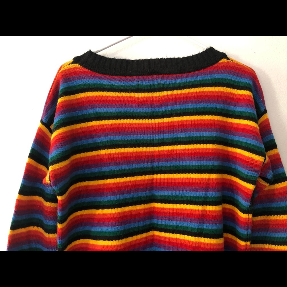Ultra Rare UNIF ACID Rainbow Striped Sweater Sz S - Picture 9 of 11